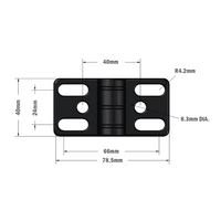 51-010-1 MODULAR SOLUTIONS DIE CAST ZINC HINGE 45 EXTERNAL W/HARDWARE